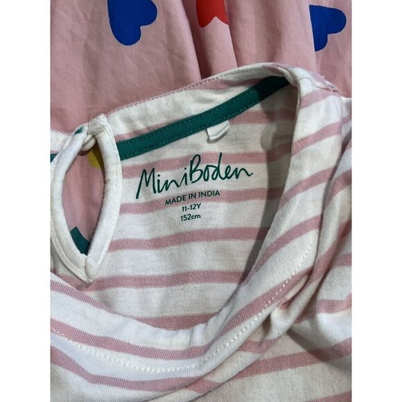 Mini Boden Kids Hotchpotch Dress Boto Pink Hearts Valentine’s Day Party 11-12Y - Picture 3 of 8